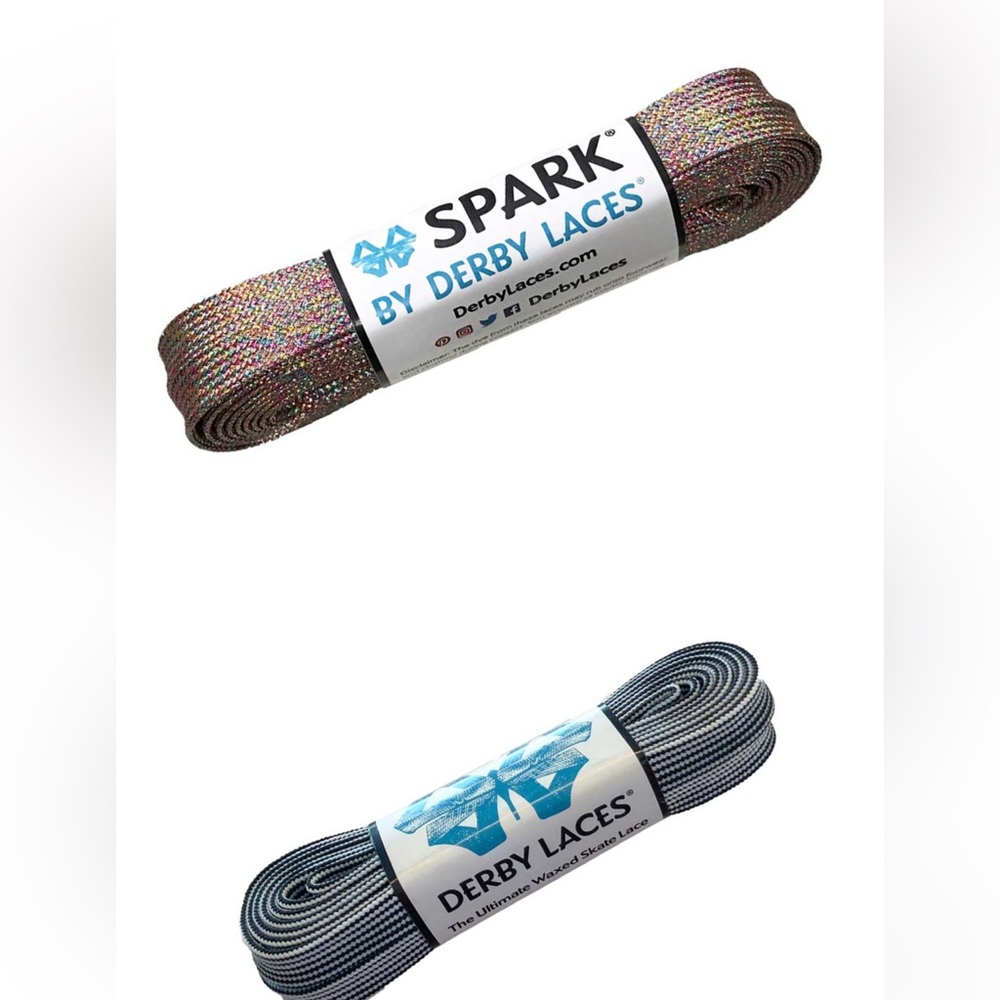 Two pairs of roller derby laces, roller skate laces 96 inches and 84 inches
